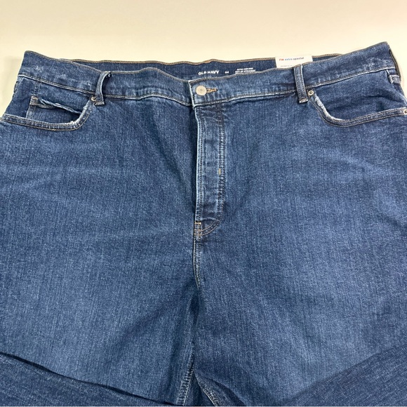 Old Navy Sky Hi Jeans Women’s 24 Straight Extra High Rise Stretch Mom Dark Wash - Picture 4 of 15